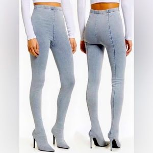 Jeffrey Campbell 2-in-1 Blue Denim Pantaboots